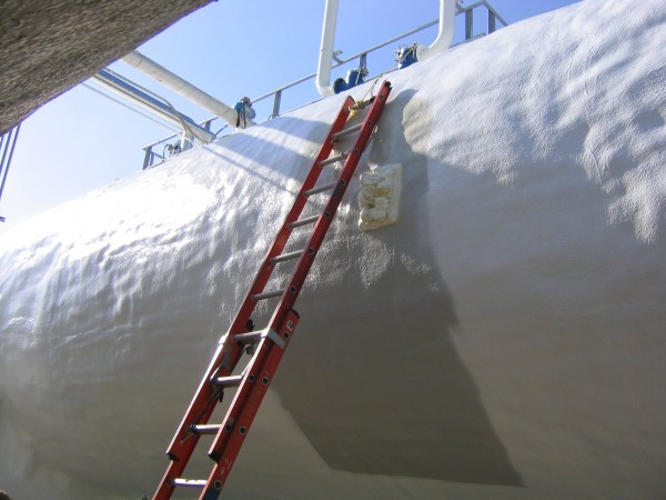 repair work urethane tank
